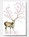 Cherry Blossom Deer - Cottage Canvas Artwork