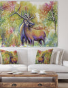 Hugging Elk Love - Cottage Canvas Art Print