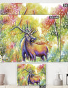 Hugging Elk Love - Cottage Canvas Art Print