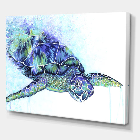 Sea Turtle - Cottage Canvas Artwork