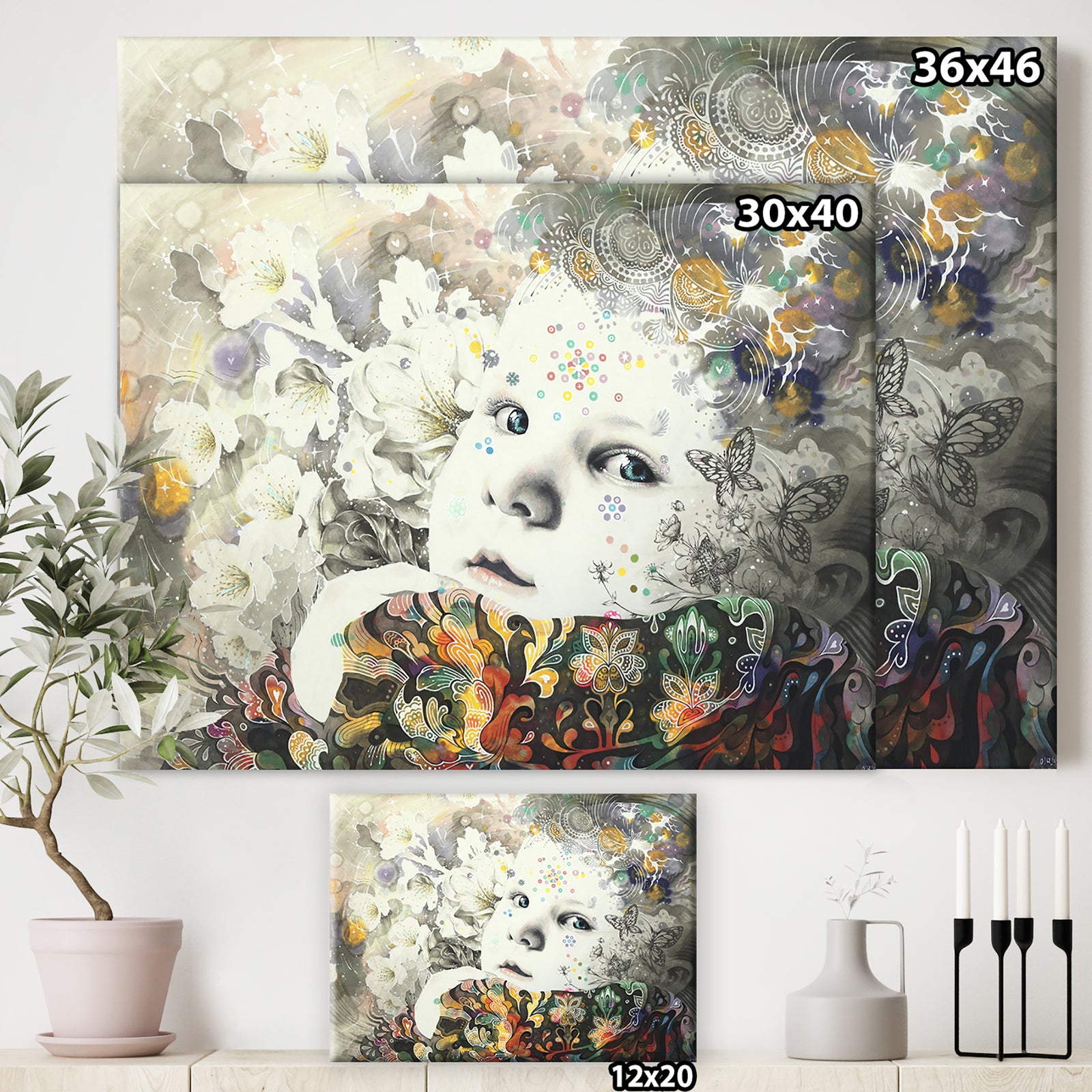 Urban BabyBlooming - Modern & Contemporary Canvas Art Print