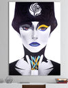 Urban Woman With Blue Lips - Modern & Contemporary Gallery-wrapped Canvas