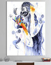 Urban Girl Watching Butterfly - Modern & Contemporary Canvas Wall Art