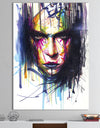 Colorful Gazing Man - Modern & Contemporary Canvas Art Print