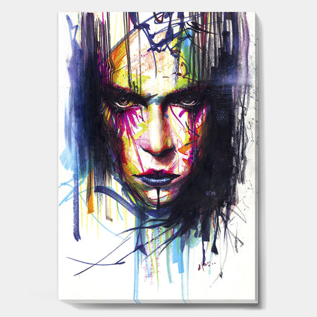 Colorful Gazing Man - Modern & Contemporary Canvas Art Print