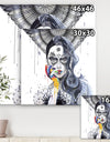 Urban Lady With Rainbow Hand - Modern & Contemporary Premium Canvas Wall Art