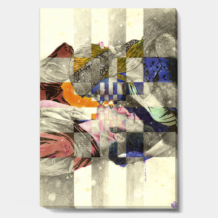 Urban Couple Colorful Kiss - Modern & Contemporary Canvas Wall Art