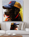 Black Dog Coach - Cottage Premium Canvas Wall Art