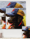 Black Dog Coach - Cottage Premium Canvas Wall Art