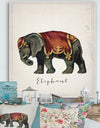 Circus Animals Elephant - Cottage Canvas Artwork