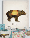 Circus Animals Bear - Cottage Premium Canvas Wall Art