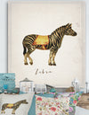 Circus Animals Zebra - Cottage Canvas Wall Art