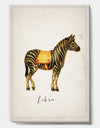 Circus Animals Zebra - Cottage Canvas Wall Art