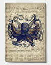 Octopus Music Score I - Nautical & Coastal Canvas Artwork