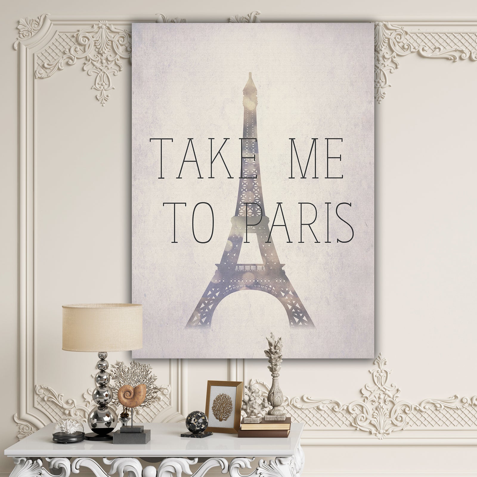 Take Me To Paris - Traditional Premium Canvas Wall Art