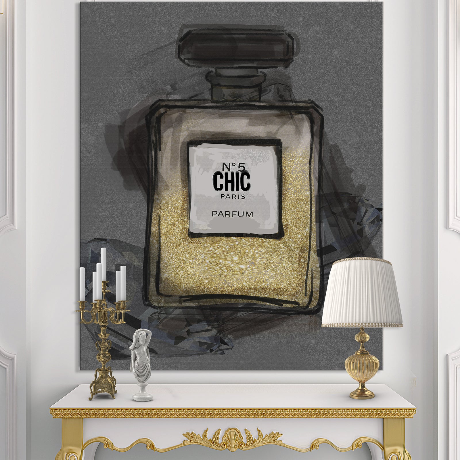 Chic Nr 5 Paris Parfum IV - Fashion Gallery-wrapped Canvas