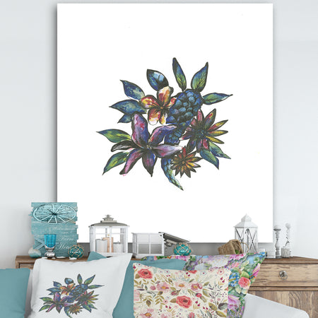 Tropical Flowers - Cottage Premium Canvas Wall Art