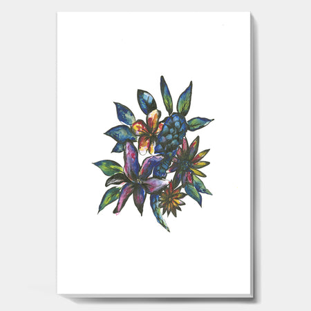 Tropical Flowers - Cottage Premium Canvas Wall Art