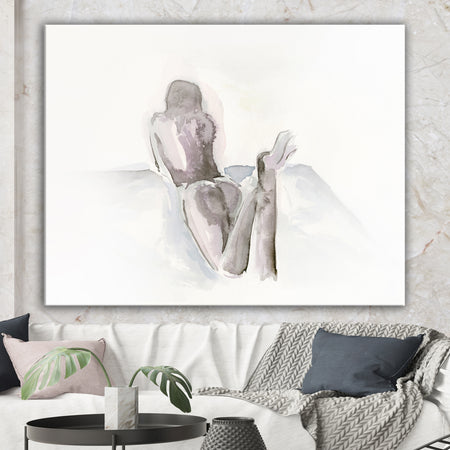 Watercolour Nude 1 - Traditional Canvas Wall Art