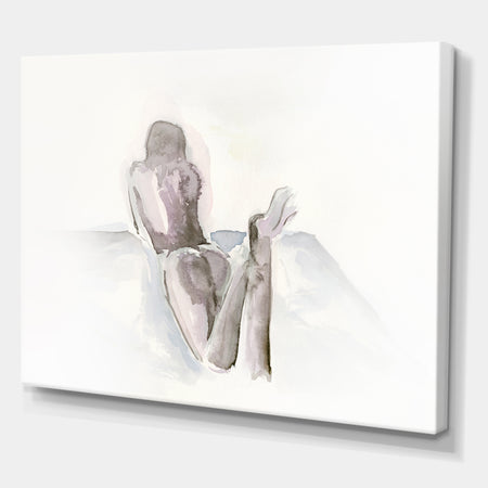 Watercolour Nude 1 - Traditional Canvas Wall Art