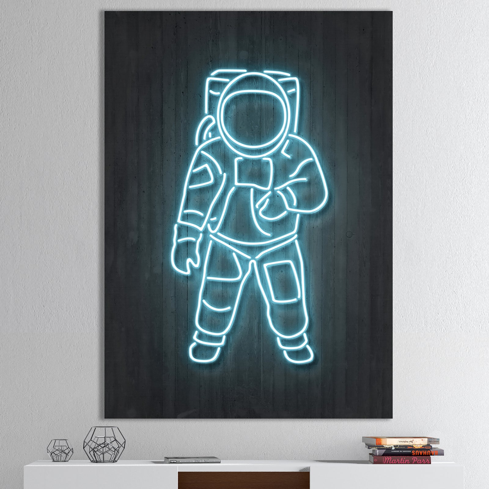 Neon Astronaut - Modern & Contemporary Premium Canvas Wall Art