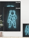 Neon Astronaut - Modern & Contemporary Premium Canvas Wall Art