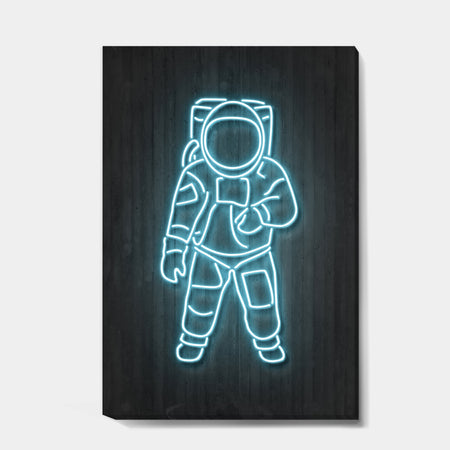 Neon Astronaut - Modern & Contemporary Premium Canvas Wall Art