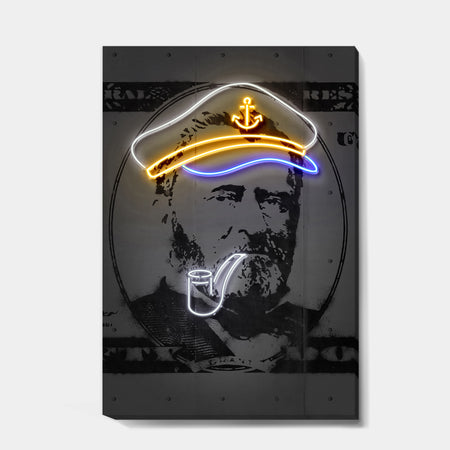 Grant 50 Dollar Neon - Modern & Contemporary Premium Canvas Wall Art