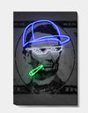 Lincoln Too Cool Neon Dollar Bill - Modern & Contemporary Canvas Art Print