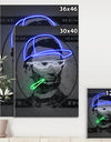 Lincoln Too Cool Neon Dollar Bill - Modern & Contemporary Canvas Art Print