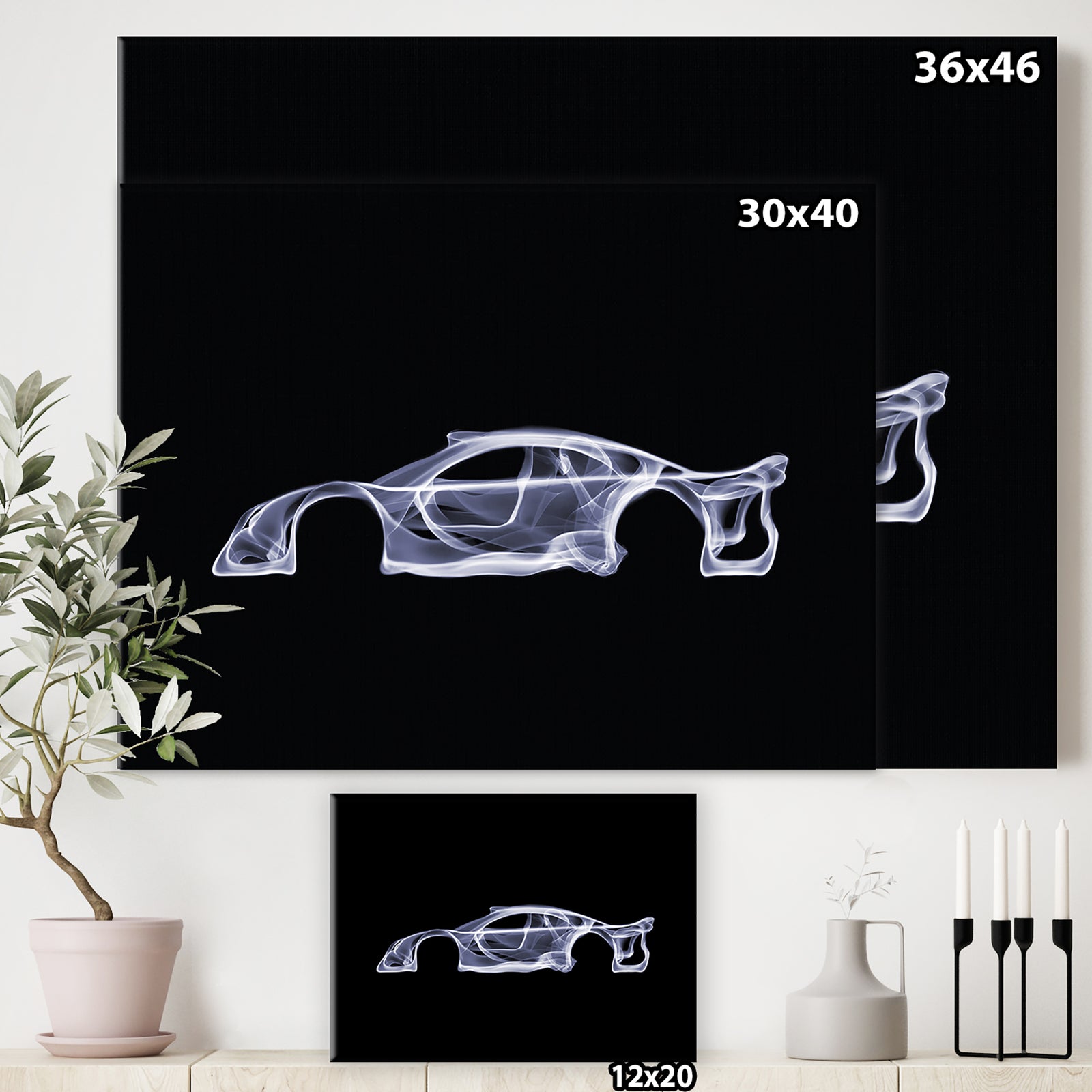 Mercedes-Benz CLK GTR - Modern & Contemporary Gallery-wrapped Canvas