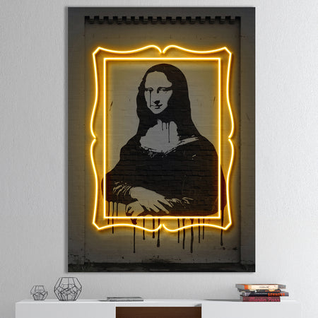 Mona Lisa Neon - Modern & Contemporary Canvas Artwork