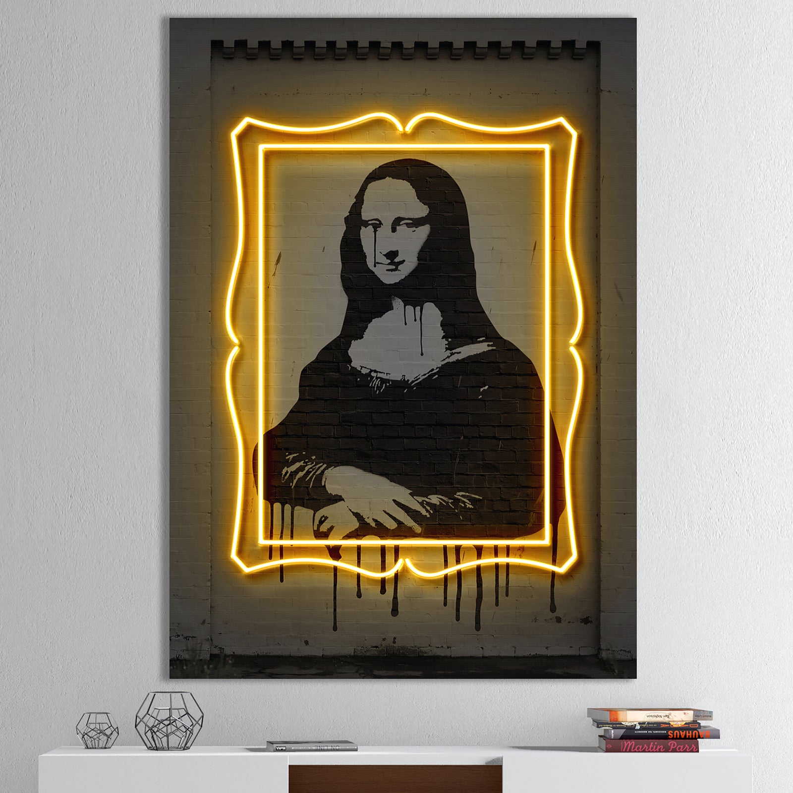 Mona Lisa Neon - Modern & Contemporary Canvas Artwork