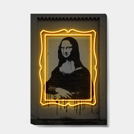 Mona Lisa Neon - Modern & Contemporary Canvas Artwork