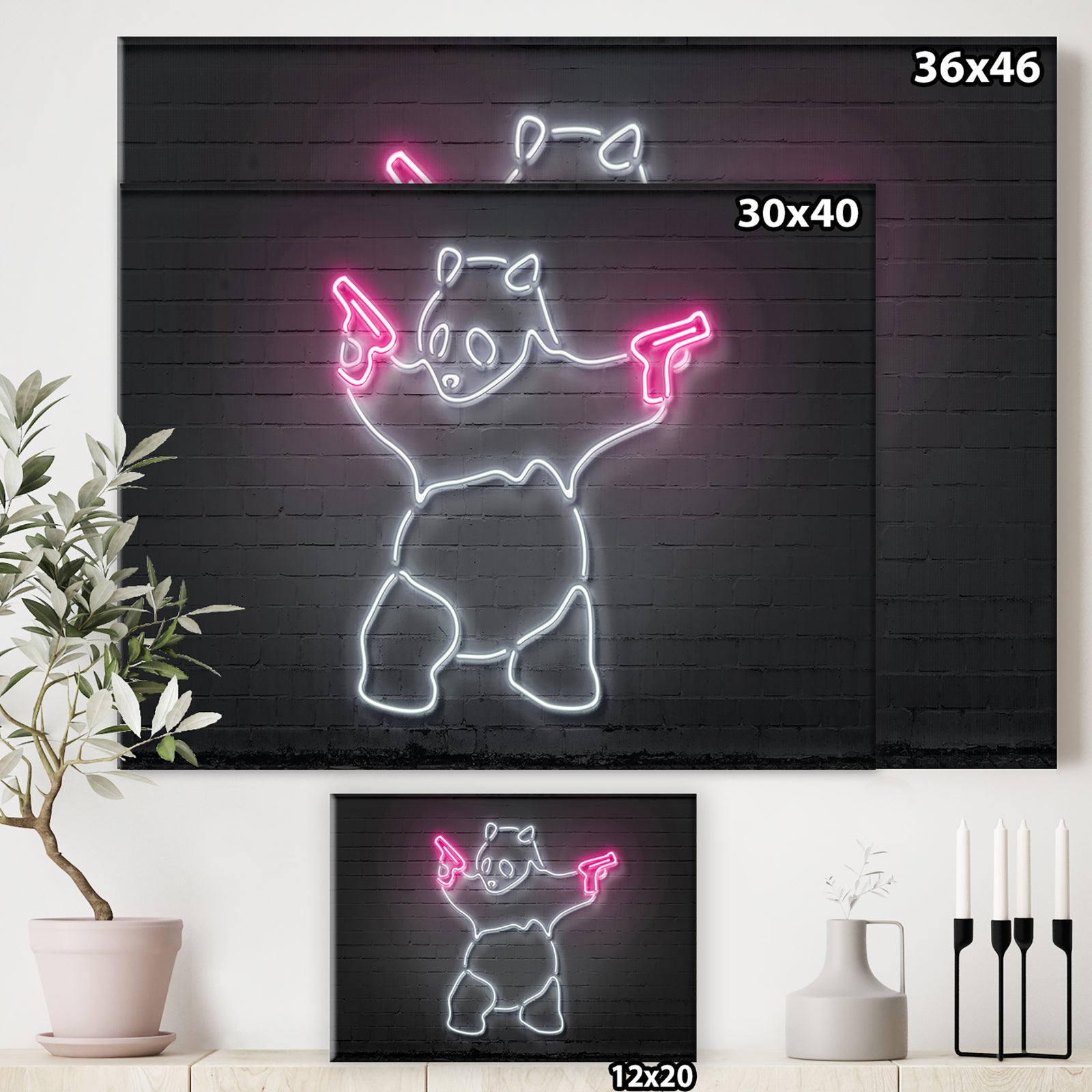 Bad Panda - Modern & Contemporary Canvas Wall Art