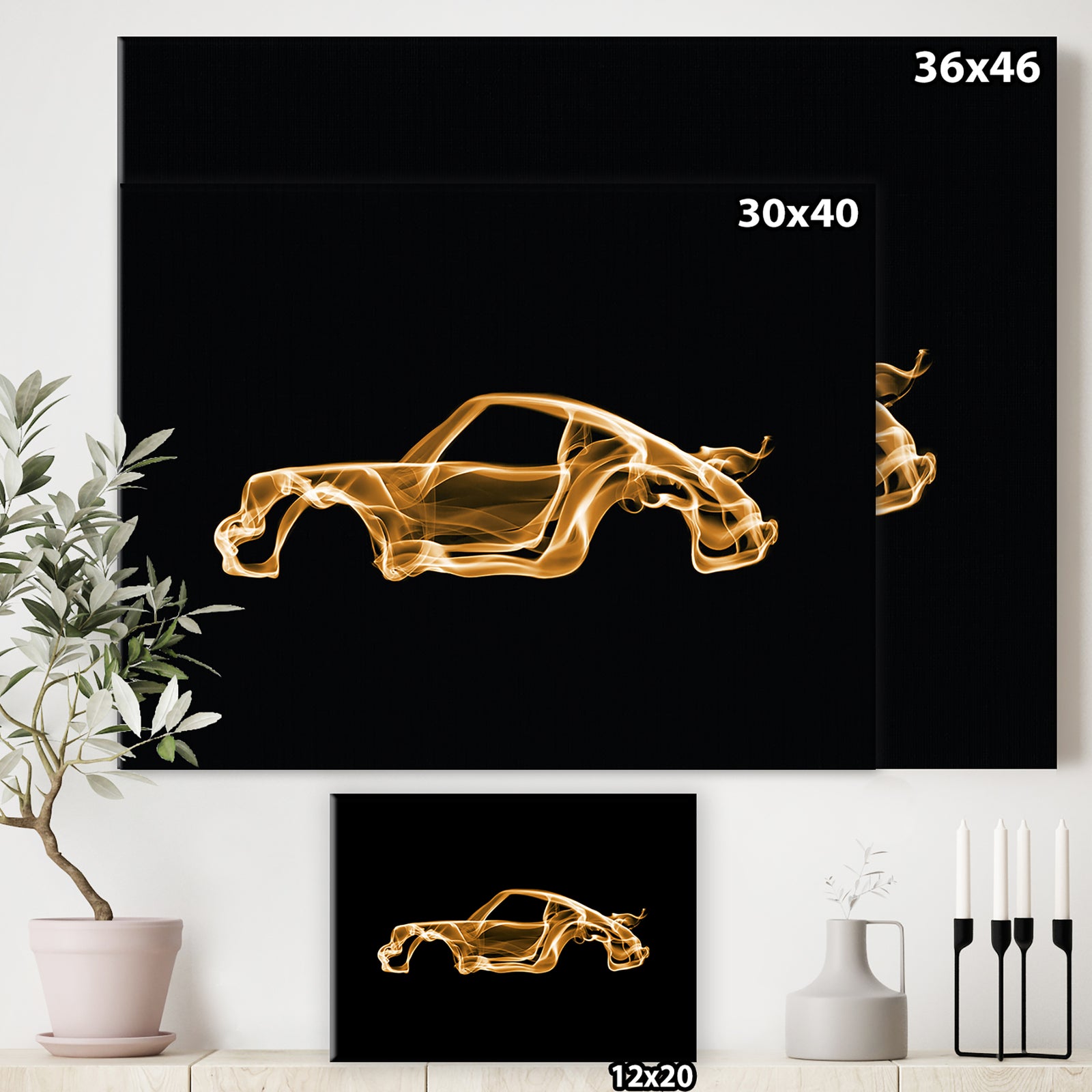 Porsche 911 Turbo - Modern & Contemporary Canvas Art Print