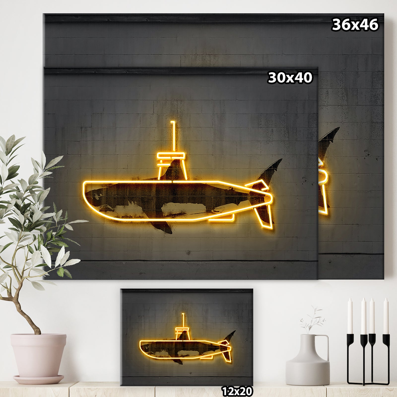 Yellow submarine - Modern & Contemporary Canvas Artwork