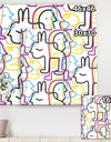 Down The Rabbit Hole Seamless Pattern - Mid-Century Modern Premium Canvas Wall Art