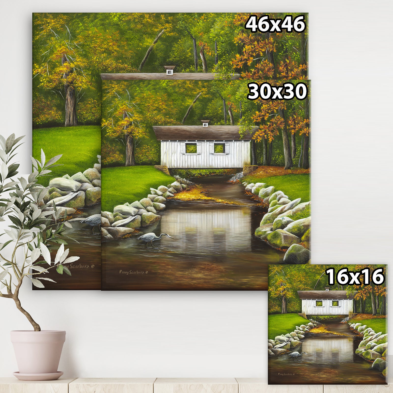 Reflecting Waters - Lake House Canvas Art Print