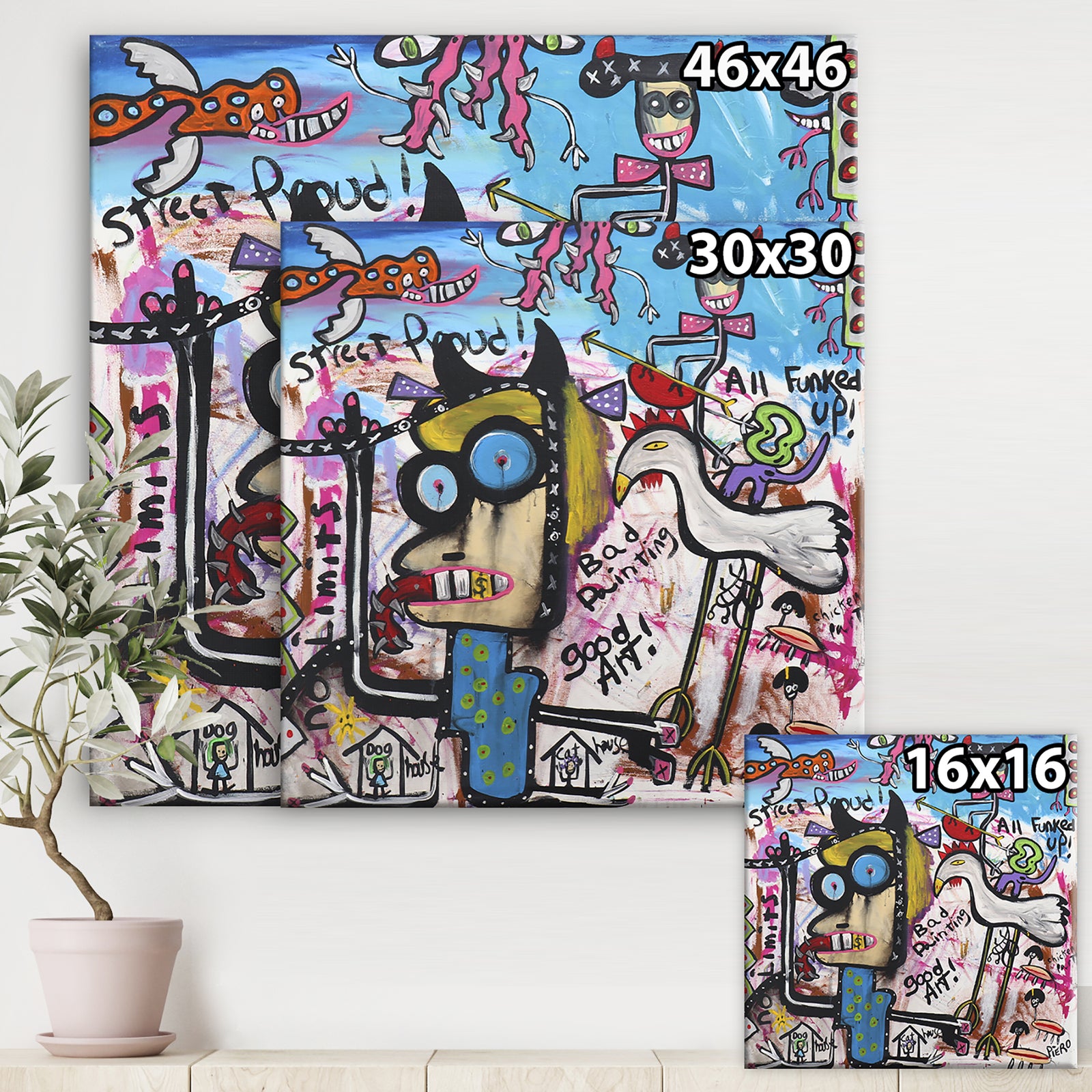 Bad Hair Day - Modern & Contemporary Gallery-wrapped Canvas