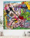 Expressionist Grafitti Composition I - Modern & Contemporary Premium Canvas Wall Art