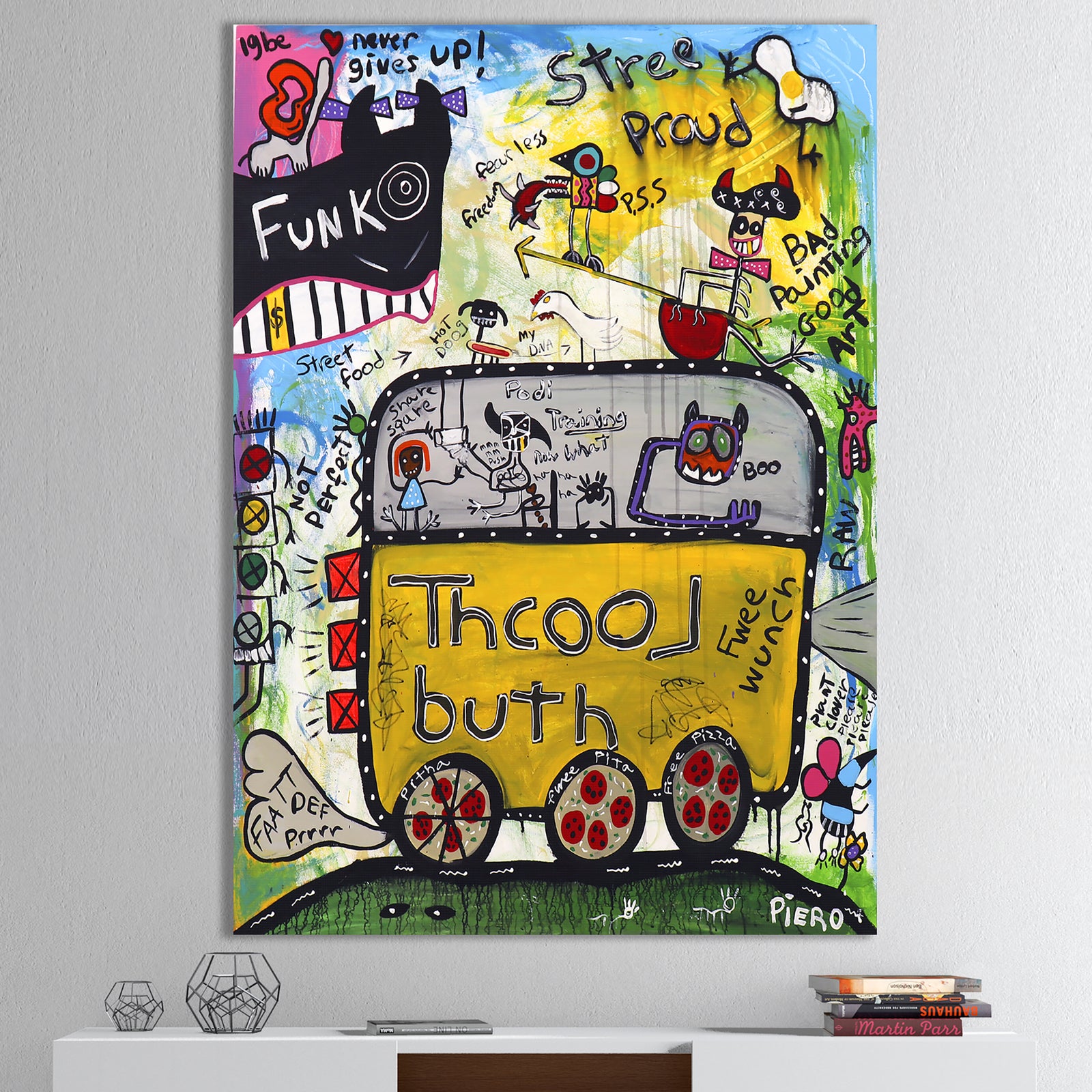 School Bus - Modern & Contemporary Gallery-wrapped Canvas
