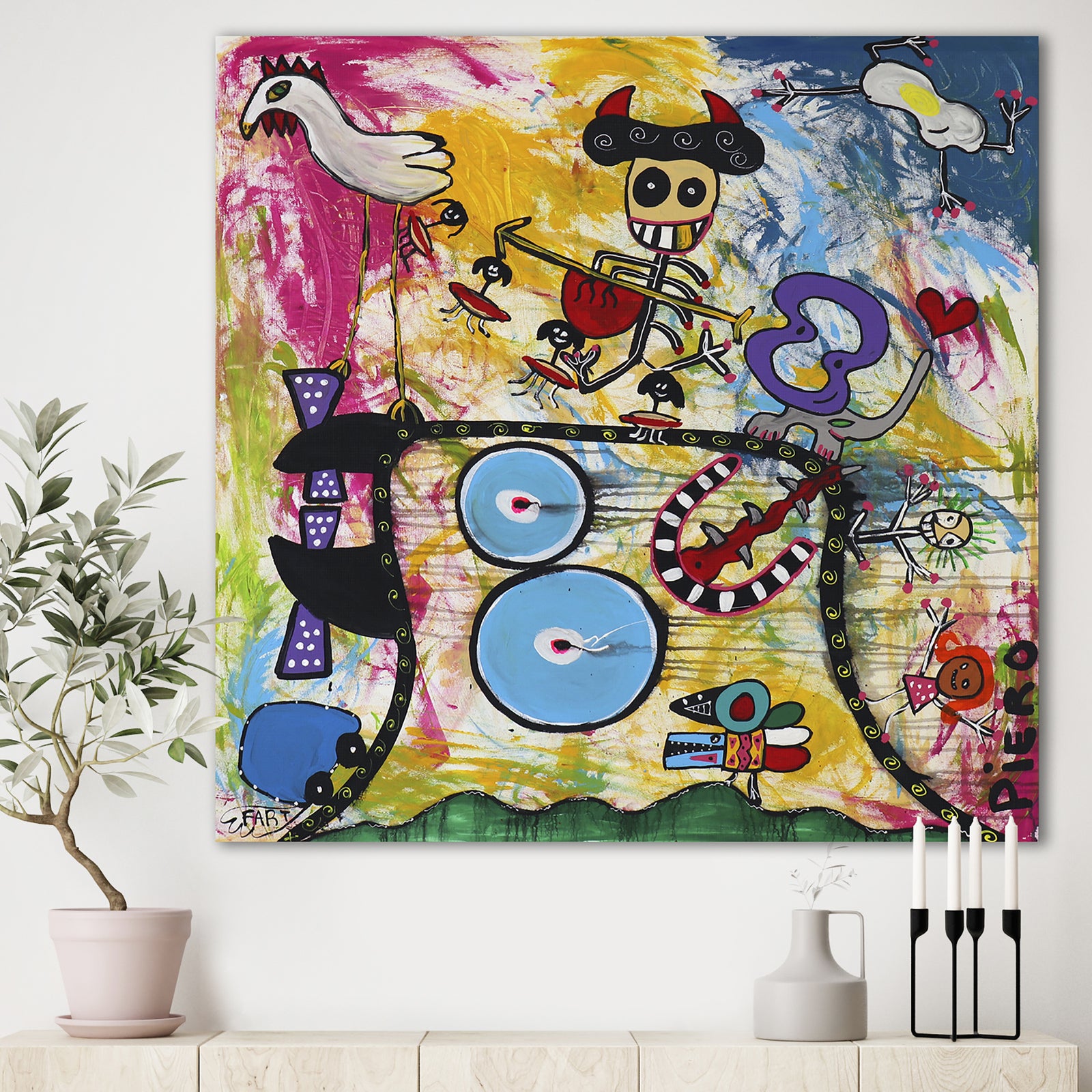 Chicken Dog - Modern & Contemporary Canvas Wall Art
