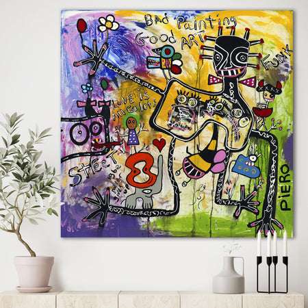Expressionist Grafitti Composition III - Modern & Contemporary Canvas Artwork