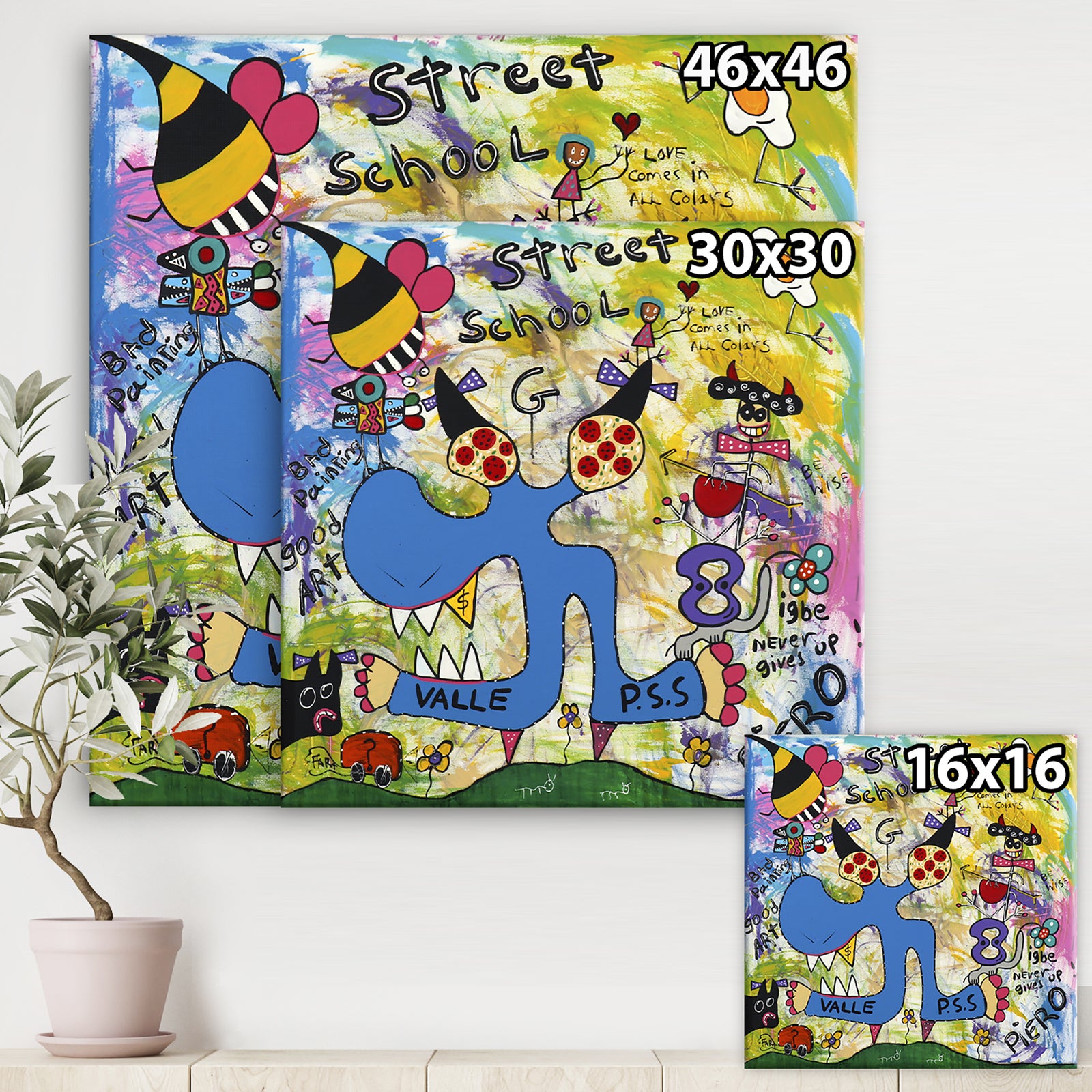 Street School - Modern & Contemporary Canvas Wall Art