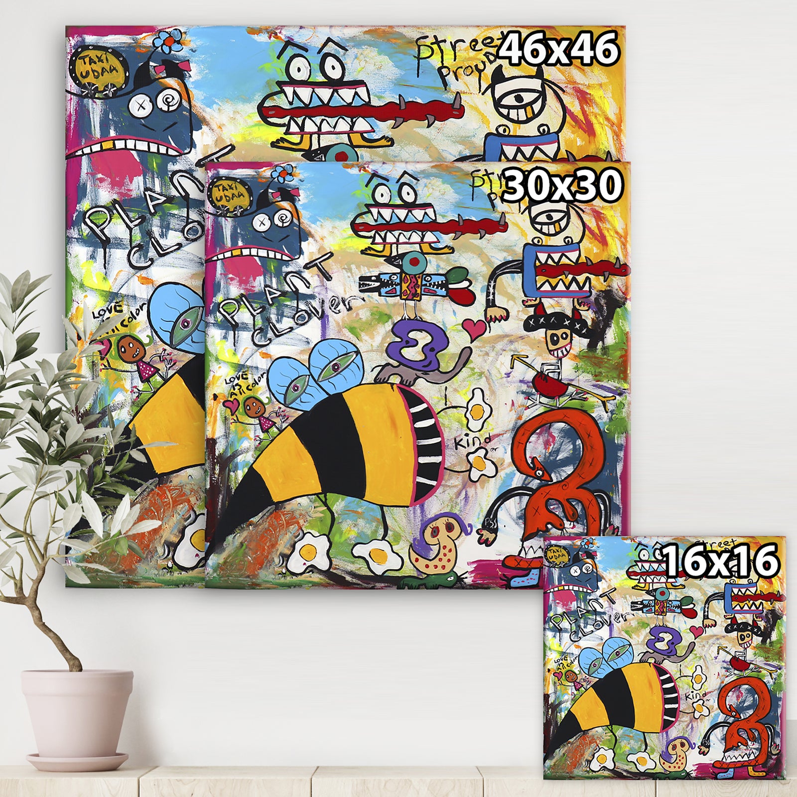 Plant Clover - Modern & Contemporary Canvas Art Print