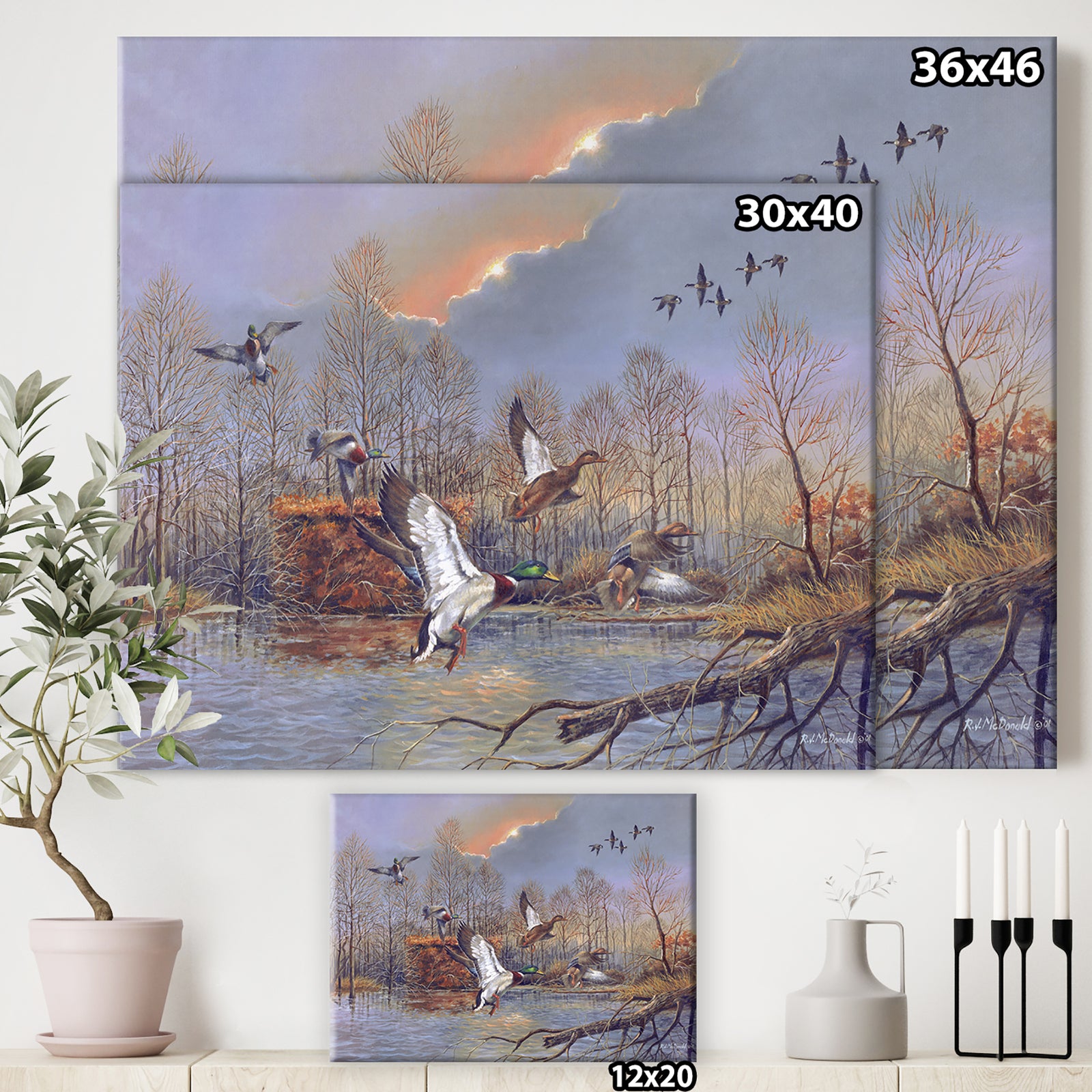 Checking in at the Hilton - Lake House Canvas Art Print