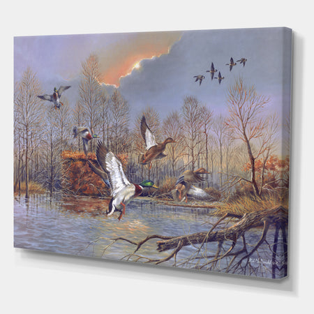 Checking in at the Hilton - Lake House Canvas Art Print