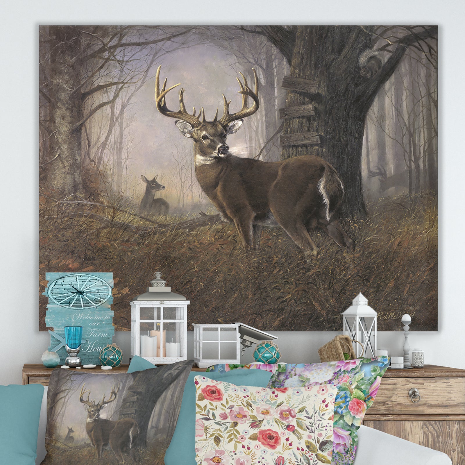 The Impending Challenge - Lake House Premium Canvas Wall Art
