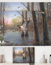 Through the Timber - Lake House Canvas Wall Art